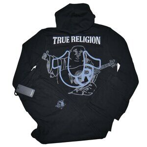 True Religion Men's Fleece Sweatsuit 2 Piece Tracksuit Matching Hoodie Joggers